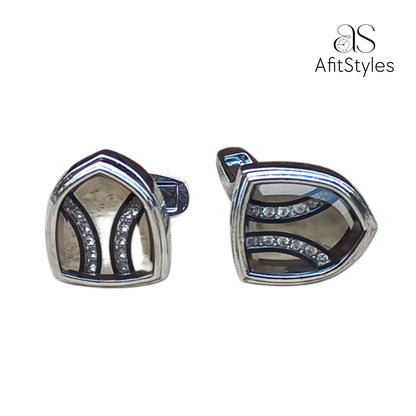 CL 5001 AfitStyles Modern CUFFLINKS for Gentlemen with box