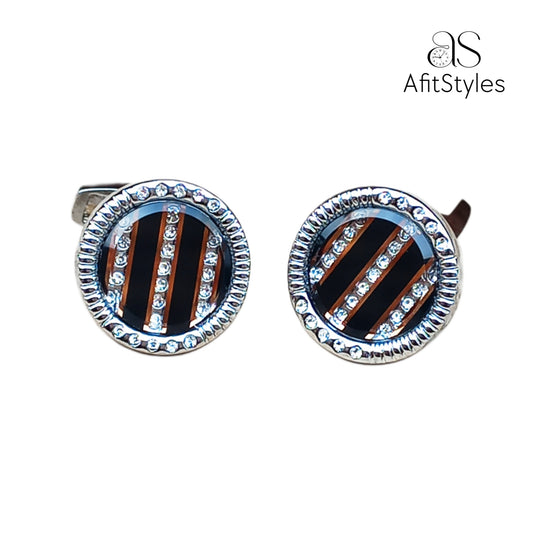 CL 5003 AfitStyles CUFFLINKS beaded with elegance for Gentlemen with box