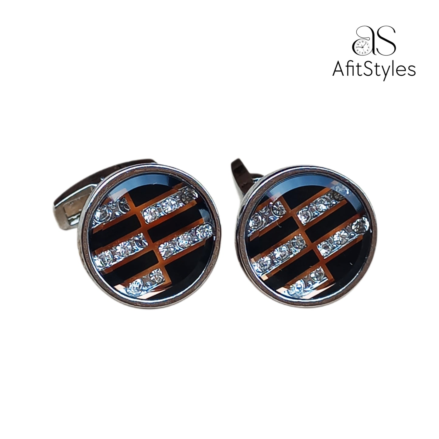 CL 5003 AfitStyles CUFFLINKS beaded with elegance for Gentlemen with box