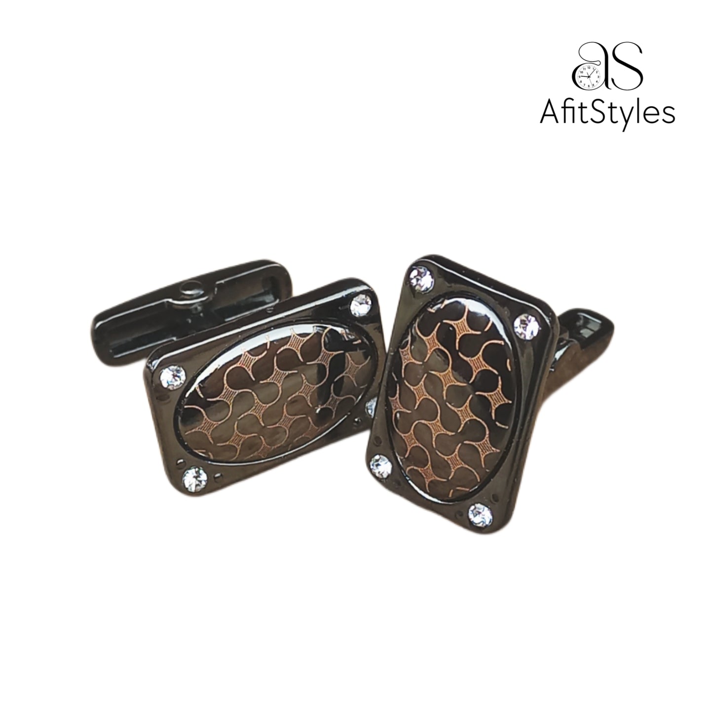 CL 5008 AfitStyles CUFFLINKS rectangular elegant for Gentlemen with Box