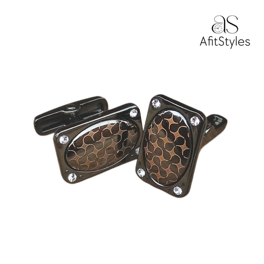 CL 5008 AfitStyles CUFFLINKS rectangular elegant for Gentlemen with Box