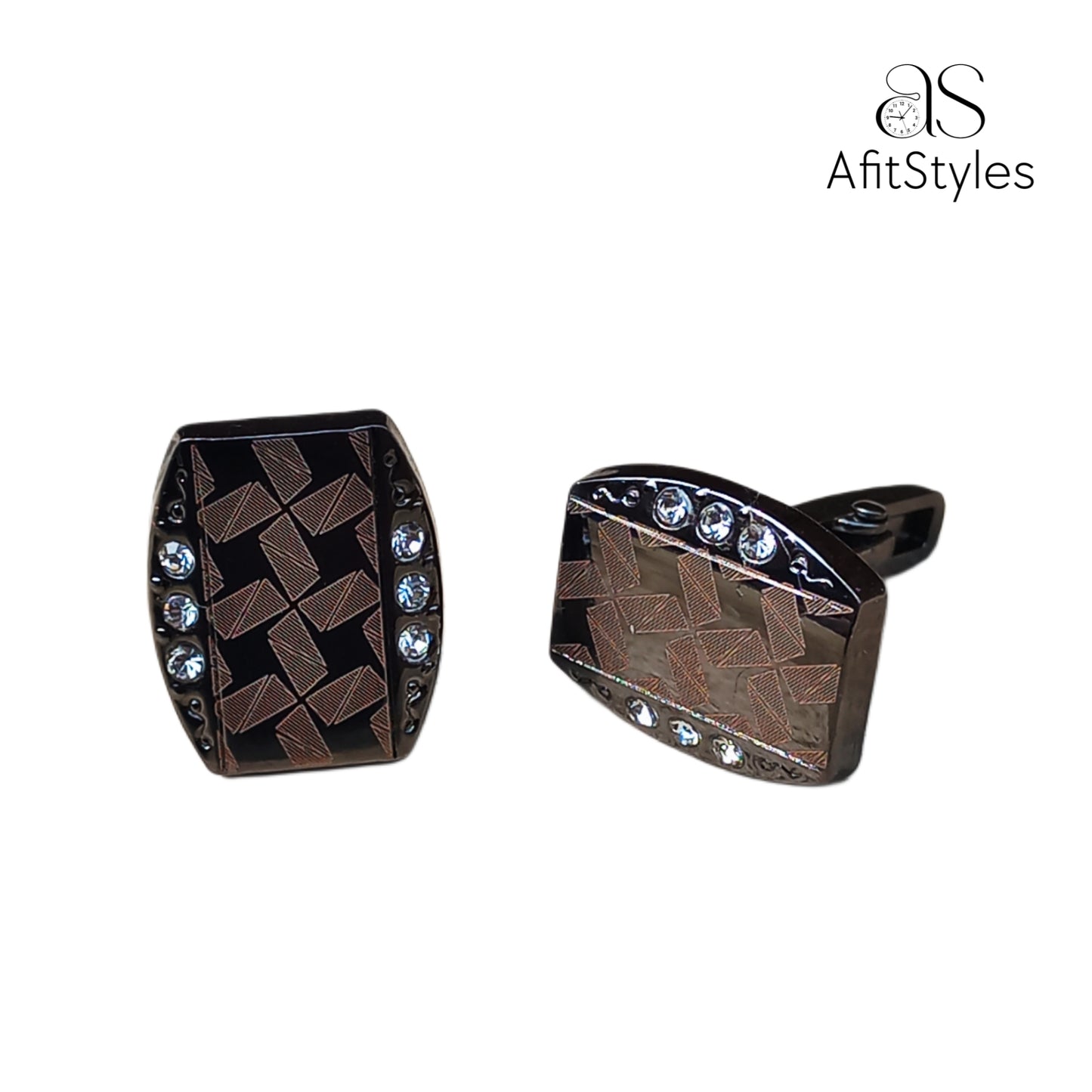 CL 5009 AfitStyles CUFFLINKS anaconda skin for Gentlemen with Box