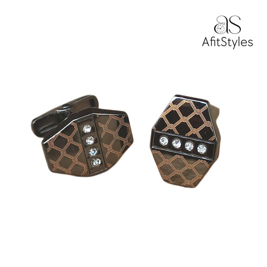 CL 5009 AfitStyles CUFFLINKS anaconda skin for Gentlemen with Box