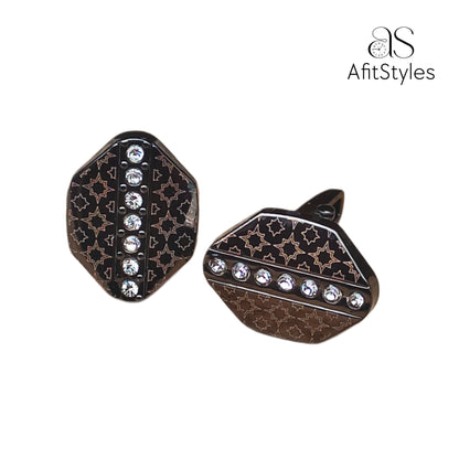 CL 5009 AfitStyles CUFFLINKS anaconda skin for Gentlemen with Box