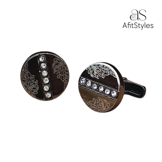 CL 5010 AfitStyles CUFFLINKS floral beaded for Gentlemen With Box