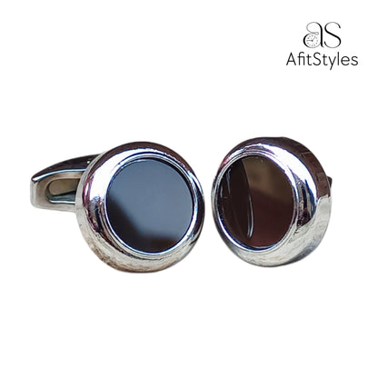 CL 5011 AfitStyles CUFFLINKS dual tone for Gentlemen with Box