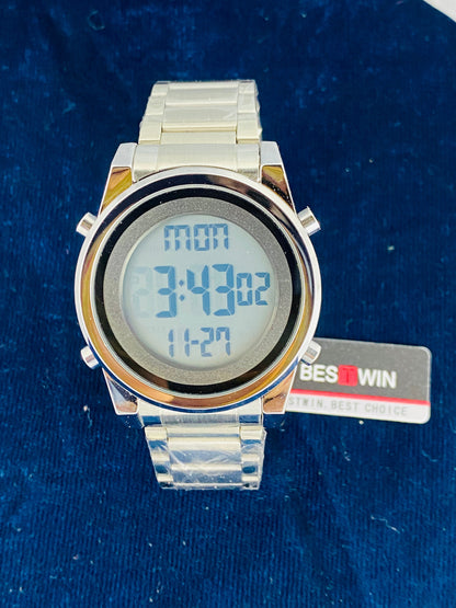 Bestwin Men's Women Unisex Digital Sports Watch Stainless Steel with Box