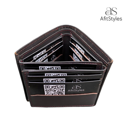 WL 6005 AfitStyles Ultimate Leather Wallet – 18 Card Slots & Expanding Design